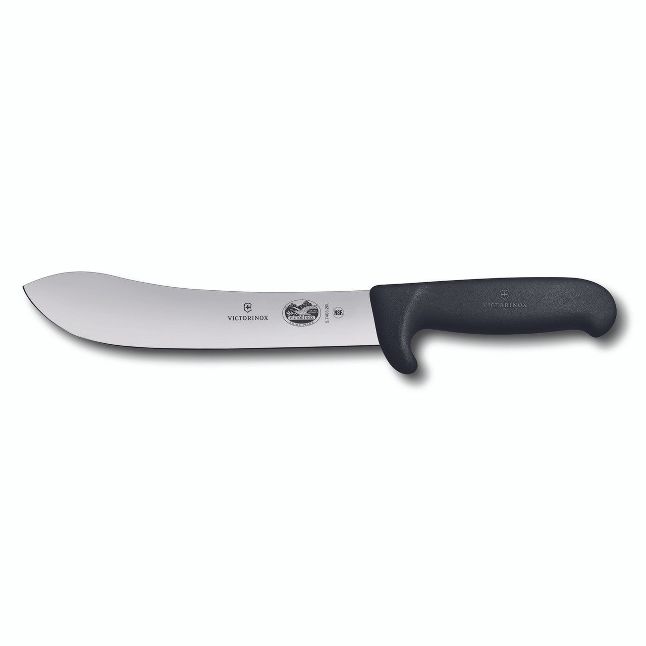 Fibrox Butchers Knife, 20cm Safety Nose, Wide Tip Blade