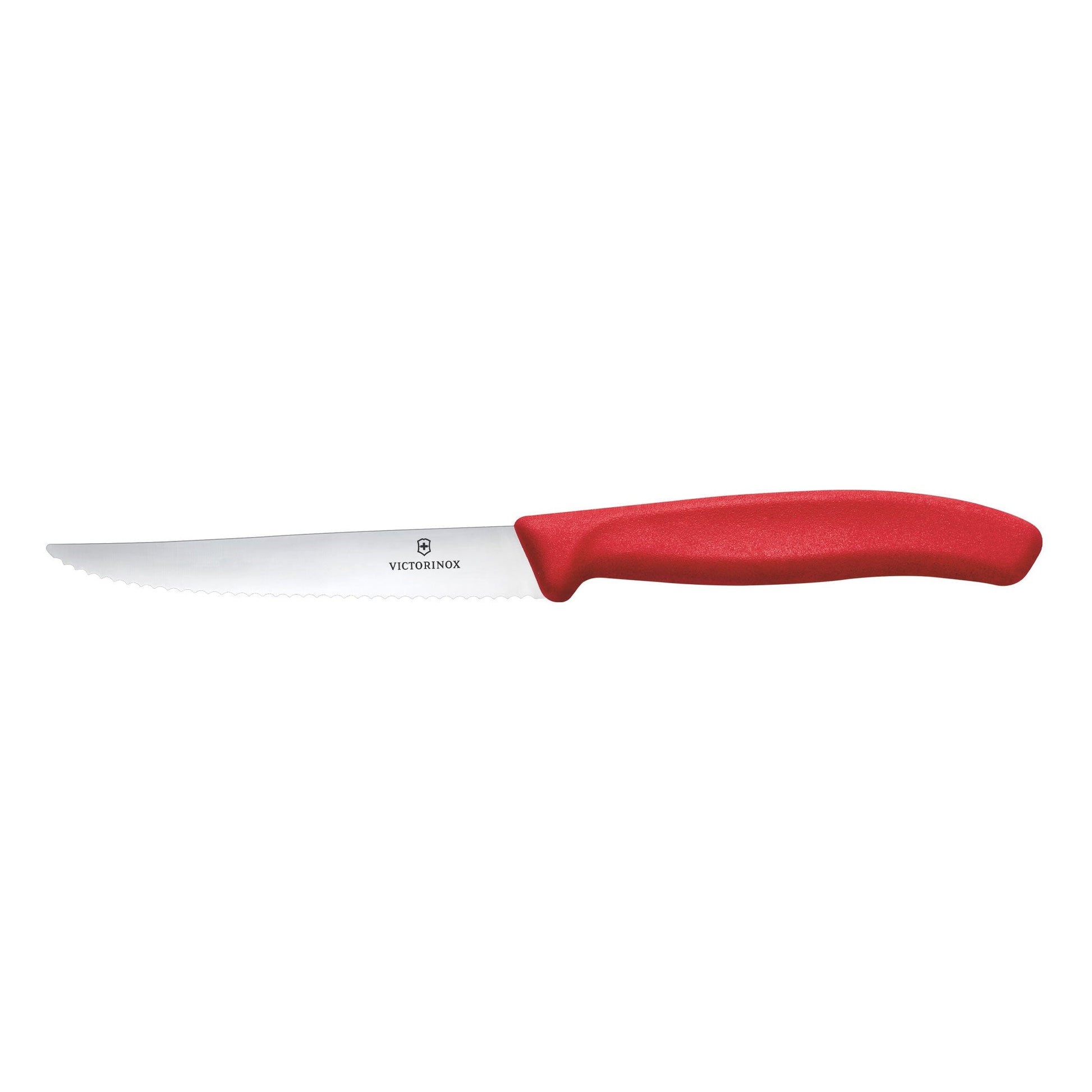 Steak Knife Wavy Edge Pointed - Black Handle