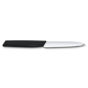 Swiss Modern Paring Knife, 10cm Straight Edge - Black