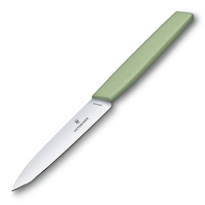 Swiss Modern Paring Knife, 10cm Straight Edge - Black