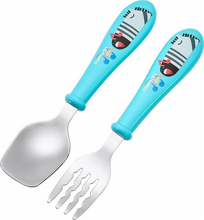 Cuitisan Infant Kid Smart Spoon Fork Set with Case