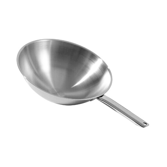 Matfer Bourgeat Stainless Stee Induction Wok - 300mm - Kitchenly