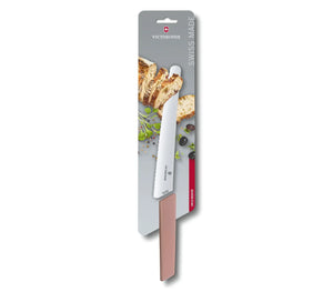 Swiss Modern Bread & Pastry Knife, 22cm - Apricot Handle
