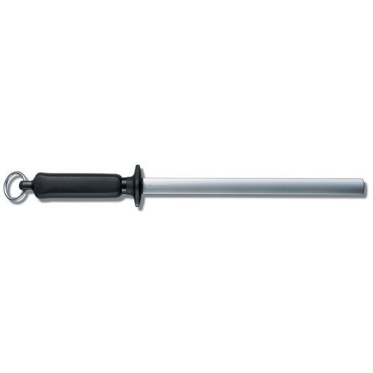 Diamond Coated Sharpening Steel 23cm, Oval - Black