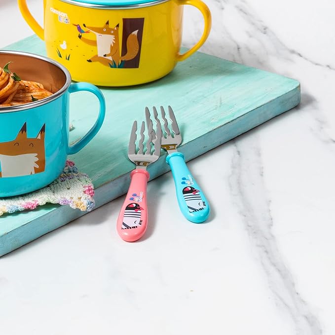 Cuitisan Infant Kid Smart Spoon Fork Set with Case