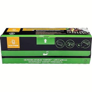 Matfer Bourgeat Disposable Pastry Bags - Large, Green, Roll of 100