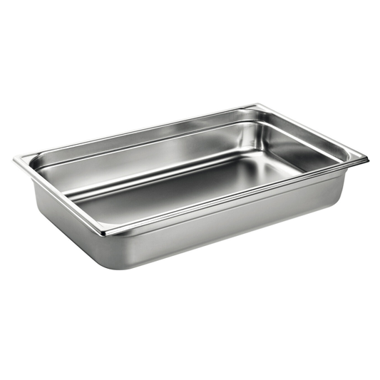 Matfer Bourgeat Stainless Steel 1/1 GN Pan - 100mm - Kitchenly