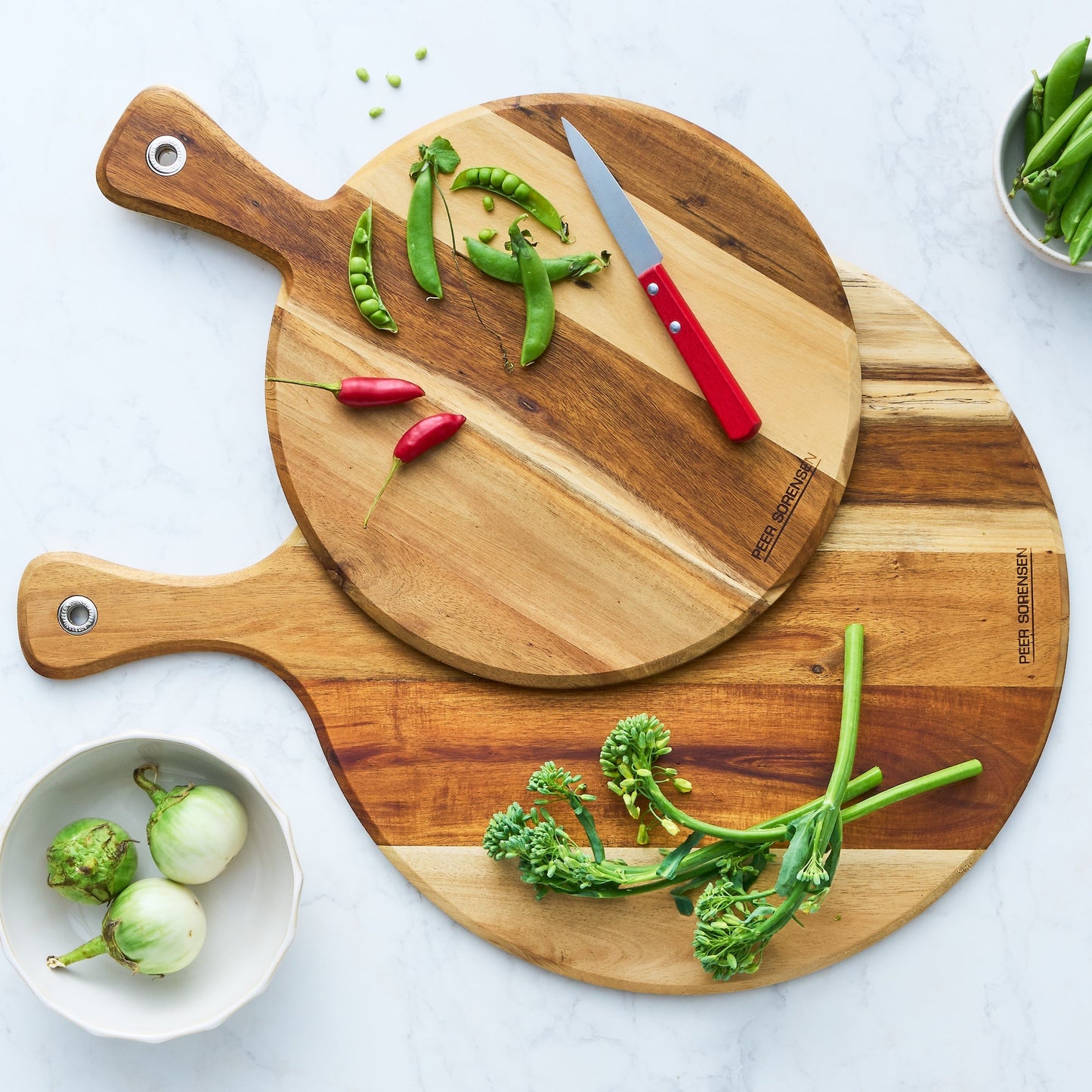 Peer Sorensen Round Serving Board with Handle 42×30.5×1.2cm