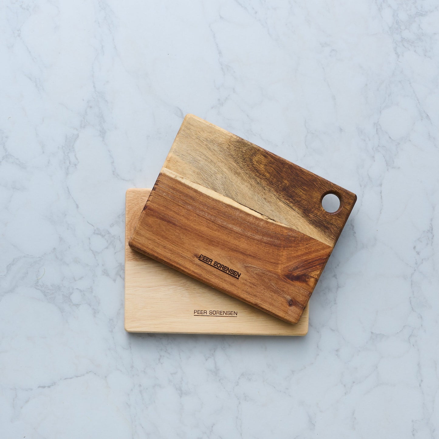 Peer Sorensen Acacia & Rubberwood Chopping Board 19.5x15x1.5cm Set of 2