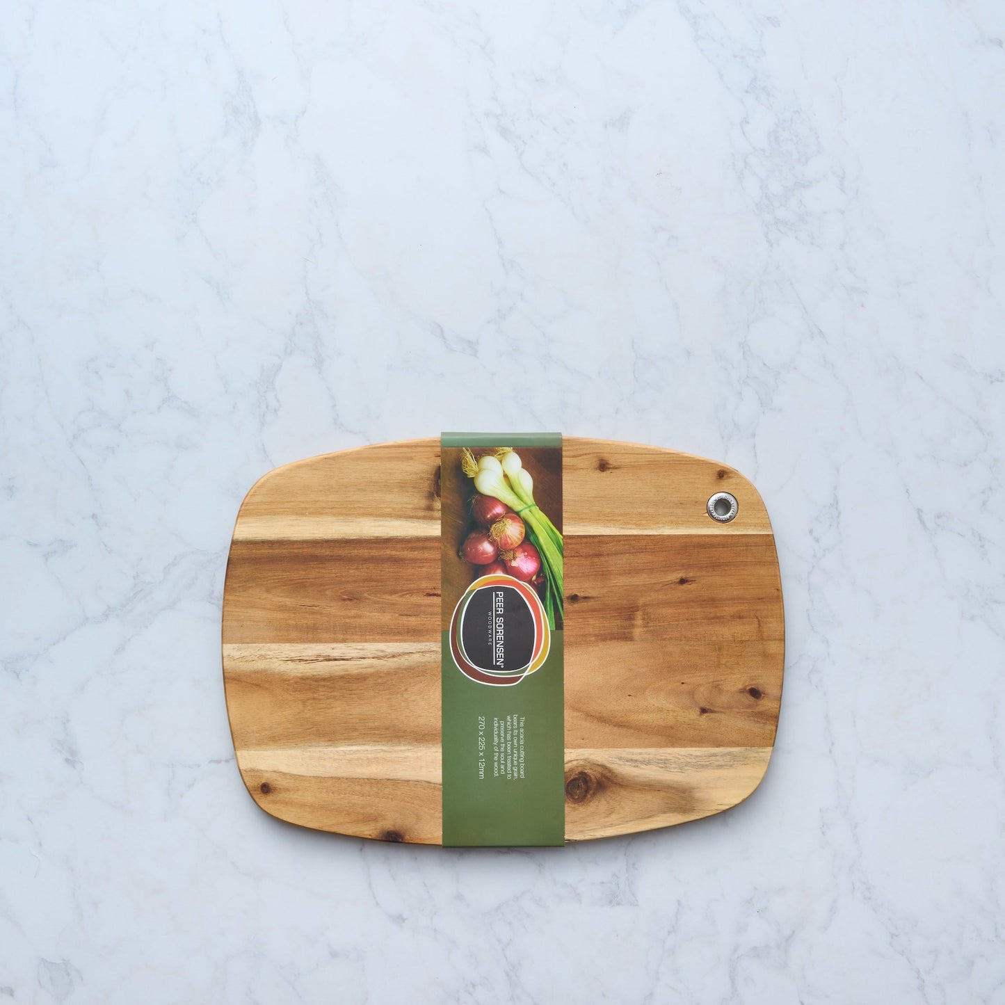 Peer Sorensen Acacia Slim Line Curved Chopping Board 37x27x1.2cm