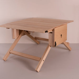 Peer Sorensen Beechwood 2-in-1 Picnic Caddy and Table 45x40x26cm
