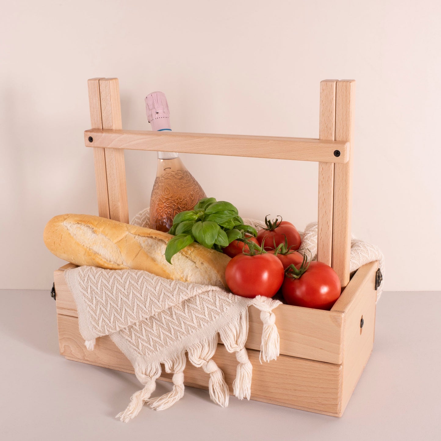 Peer Sorensen Beechwood 2-in-1 Picnic Caddy and Table 45x40x26cm