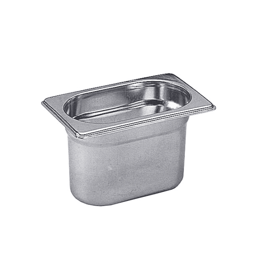 Matfer Bourgeat Stainless Steel 1/9 GN Pan - 100mm - Kitchenly