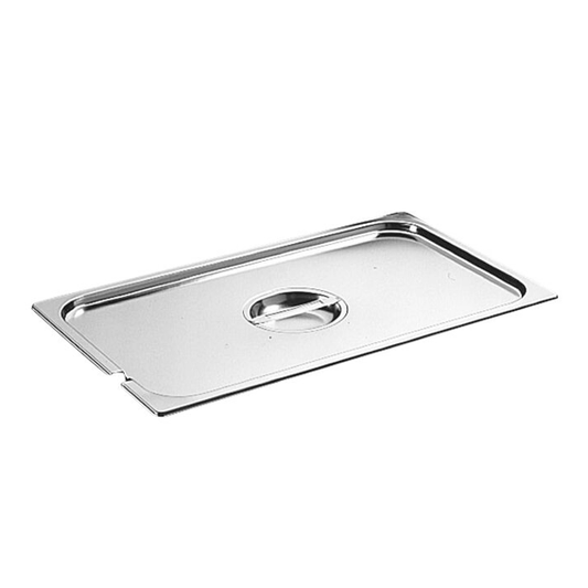 Matfer Bourgeat Stainless Steel 1/3 GN Cover with Handle & Notched - Kitchenly