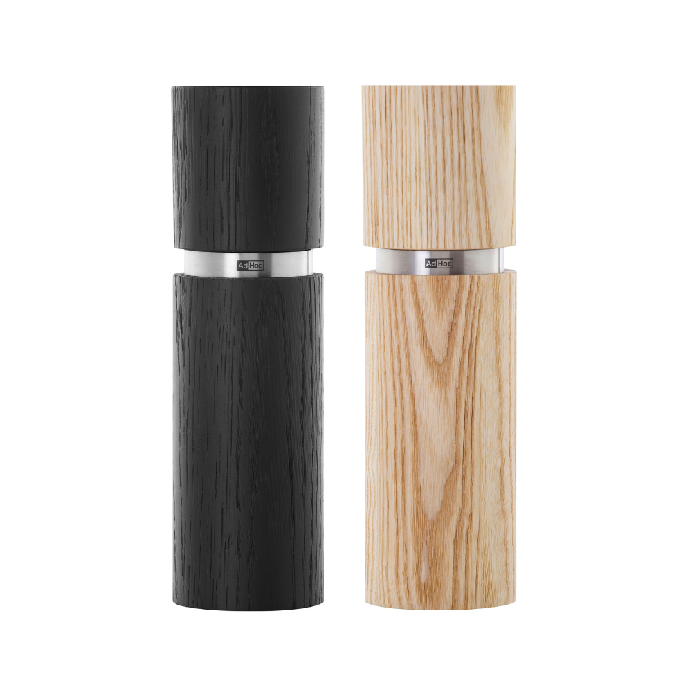 Adhoc Textura Wood Salt & Pepper Mill Set - Set / 20cm