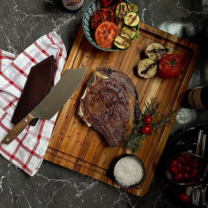 TeakHaus Teak Scandi Grill Master BBQ Board 51x38x2.5cm