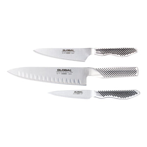 Classic 3 Piece Knife Set with Fluted Cooks Knife