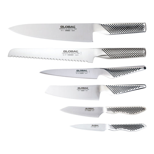 Kyoto 7 Piece Knife Block Set, Stained Ash