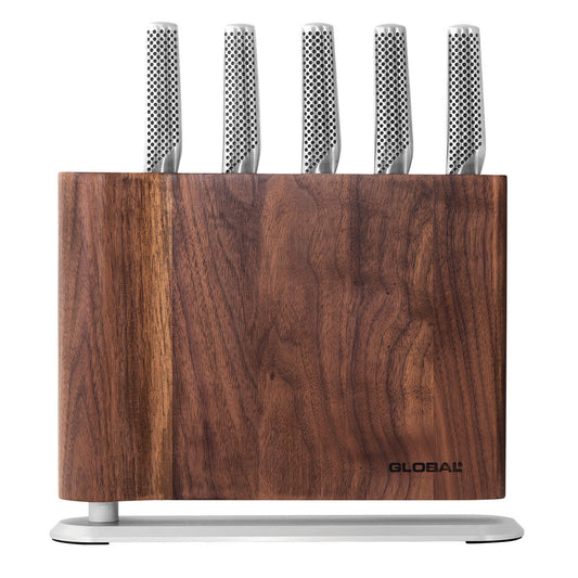 UKU 6 Piece Knife Block Set - Walnut
