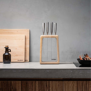 Hashira 5pc Knife Block Set - Maple
