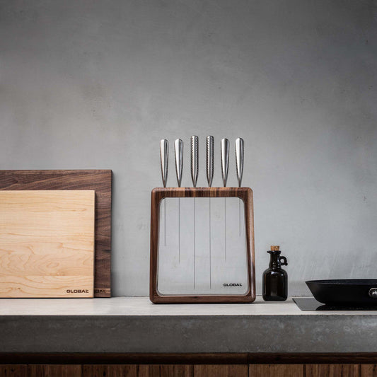Hashira 7pc Knife Block Set - Walnut