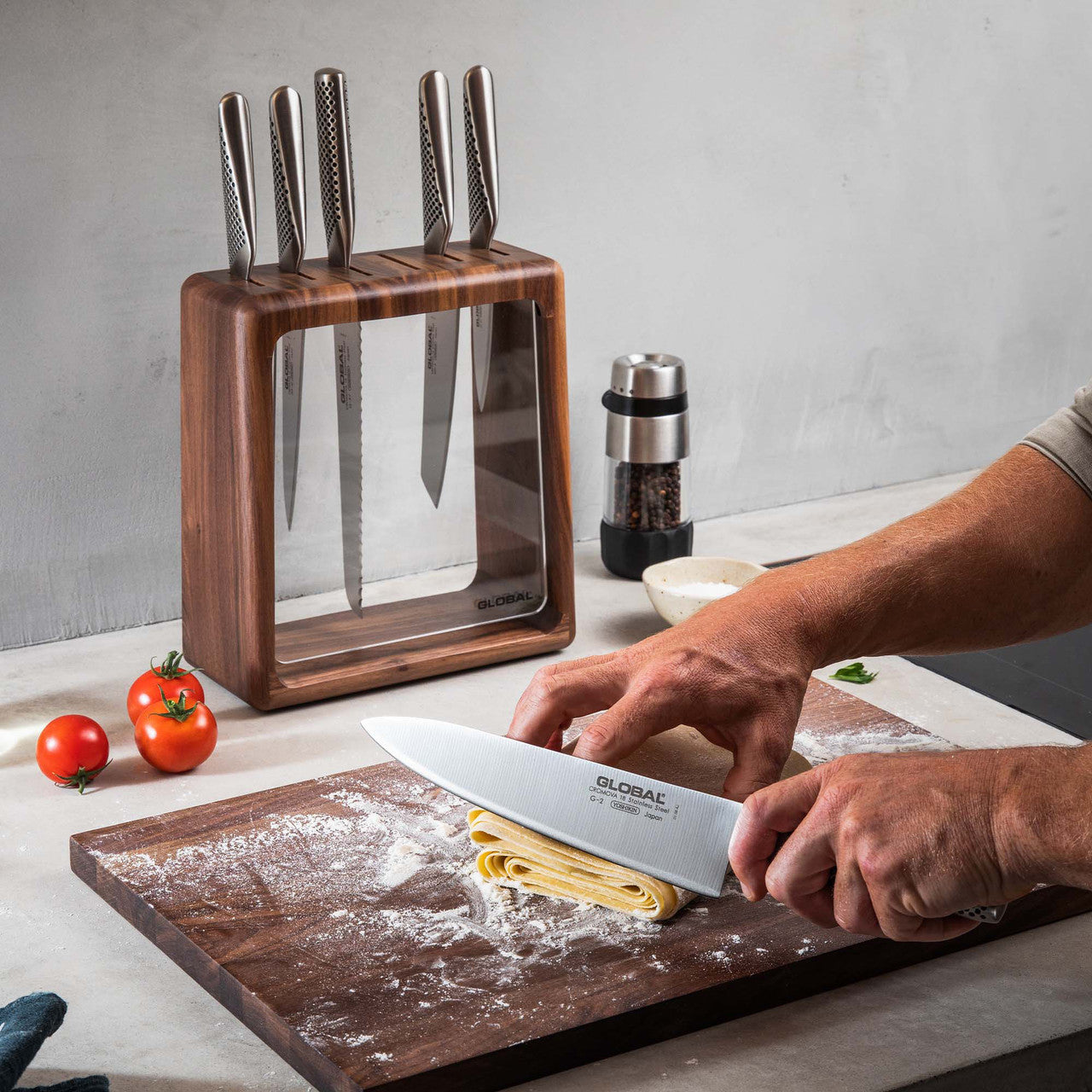 Hashira 7pc Knife Block Set - Walnut