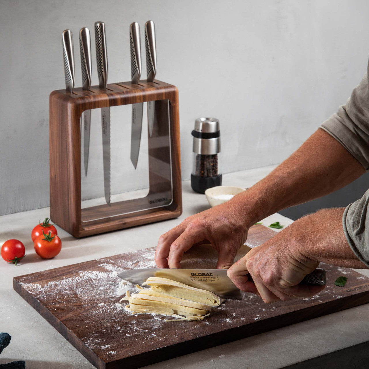Hashira 7pc Knife Block Set - Walnut