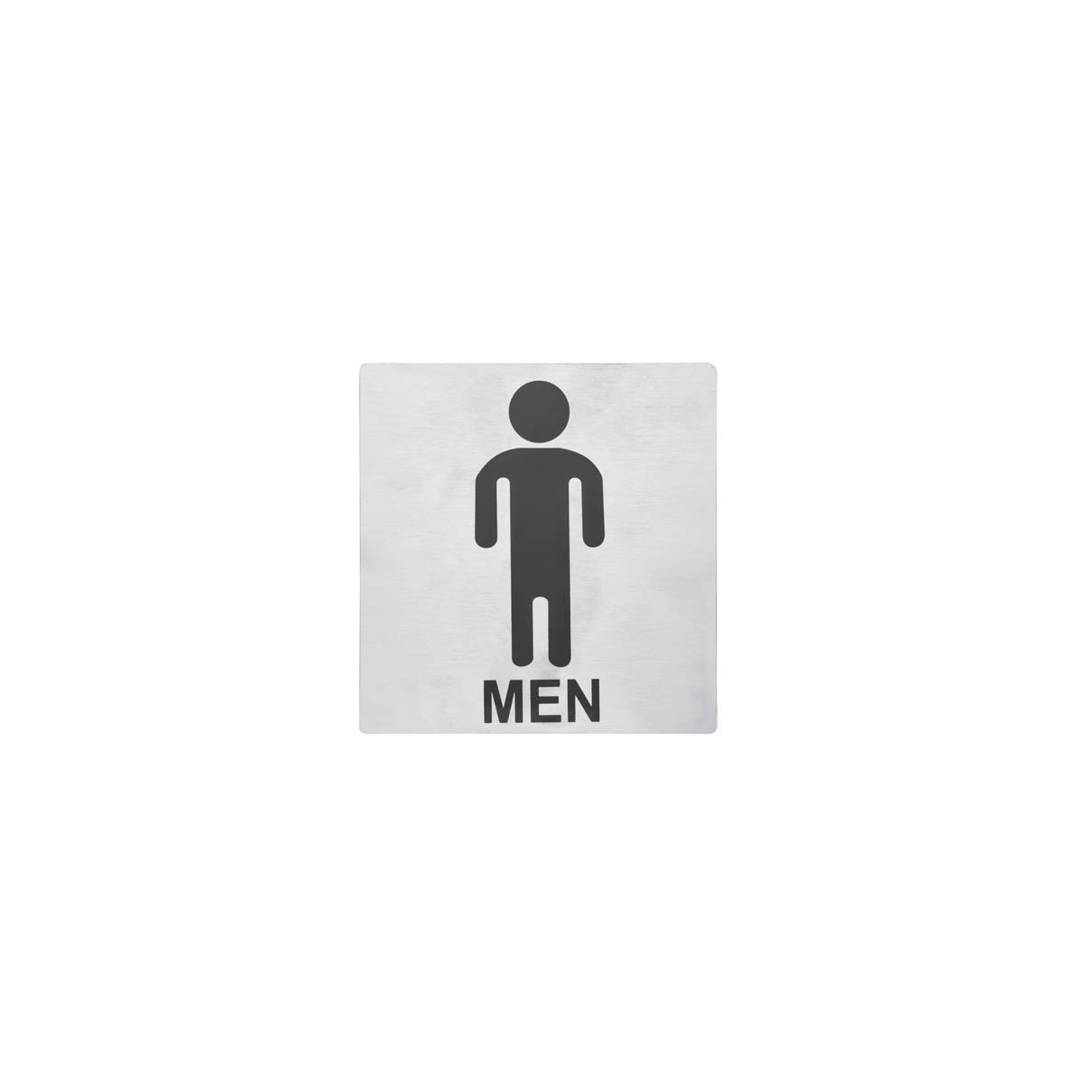 Chef Inox Stainless Steel Wall Sign "MEN" - 130x130mm, Pack of 2