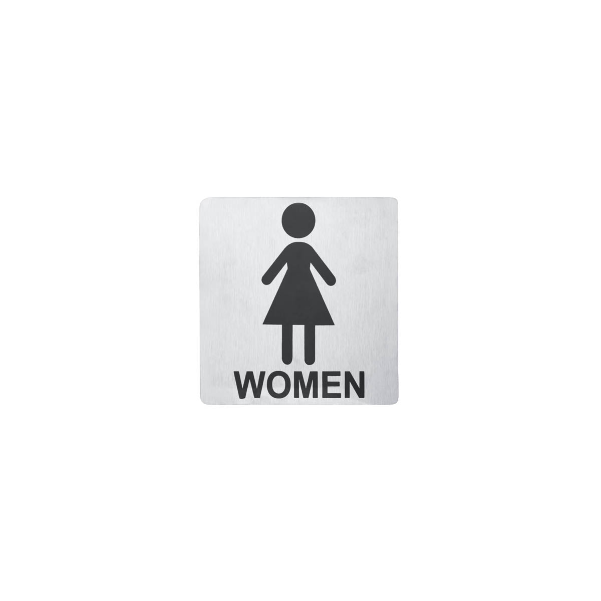 Chef Inox Stainless Steel Wall Sign "FEMALE" - 130x130mm, Pack of 2