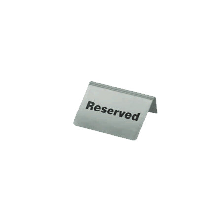 Chef Inox Stainless Steel Table Sign "RESERVED" - 100x43mm, Pack of 10