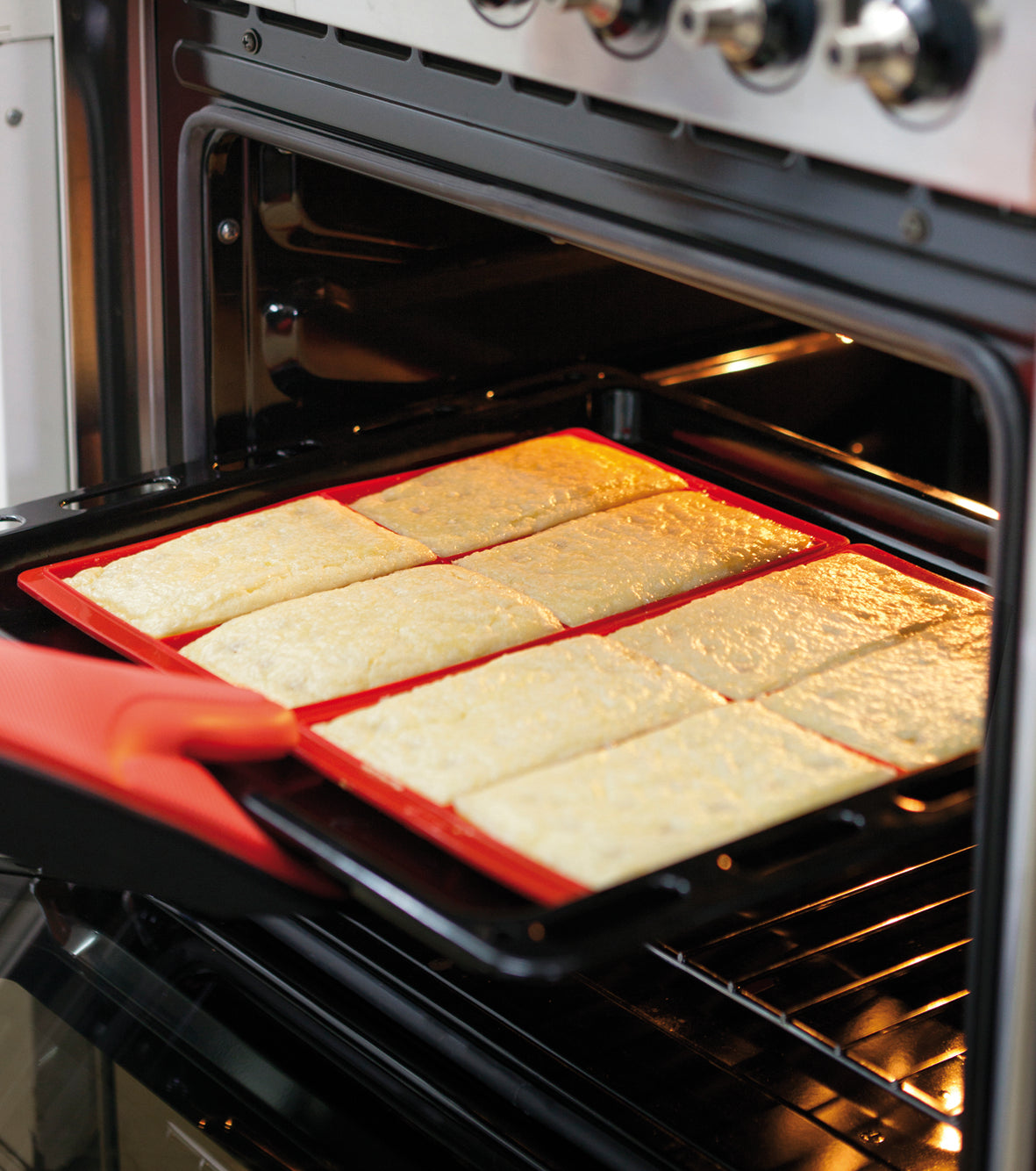 Lekue - Waffle Mould Set Red 2pce