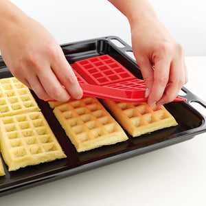 Lekue - Waffle Mould Set Red 2pce