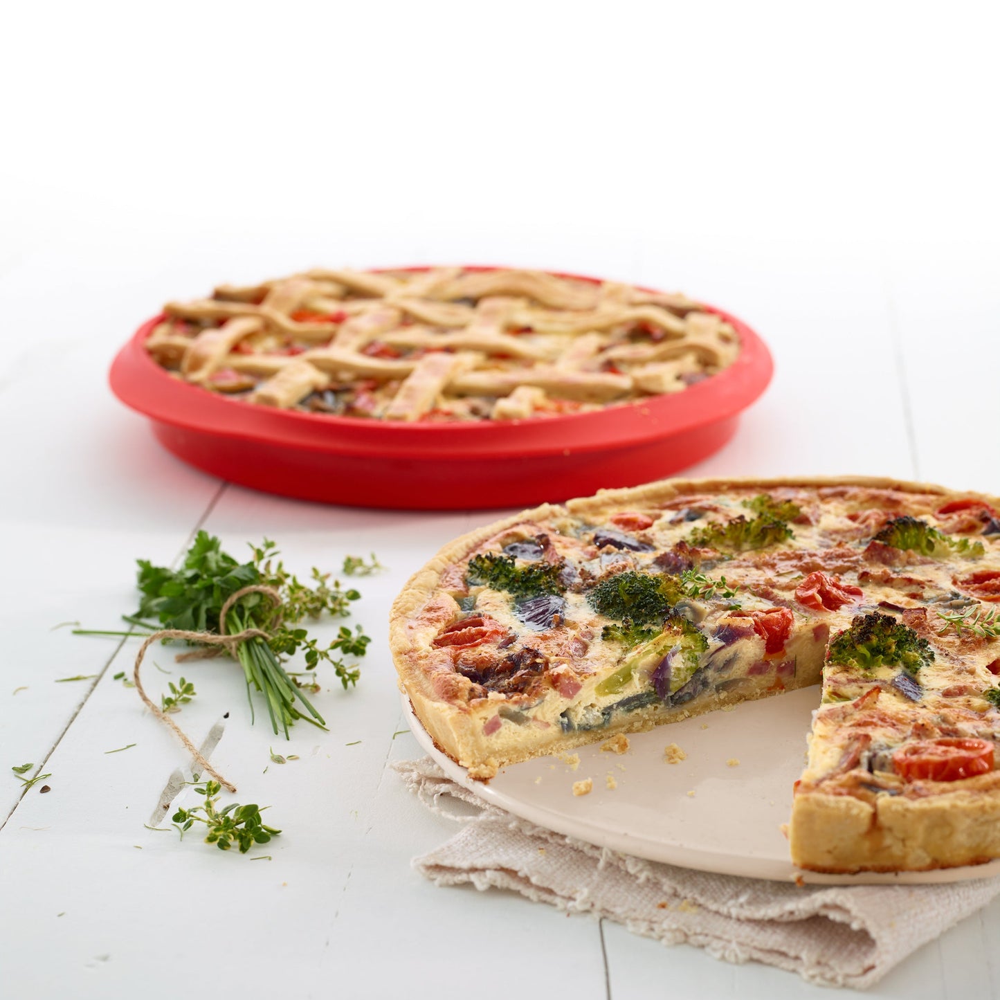 Lekue - Quiche Pan with Ceramic Removable Plate 28cm