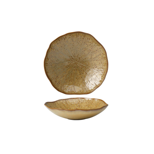 Tablekraft Fusion Lotus Deep Coupe Plate - 210mm Cinnamon, Box of 6