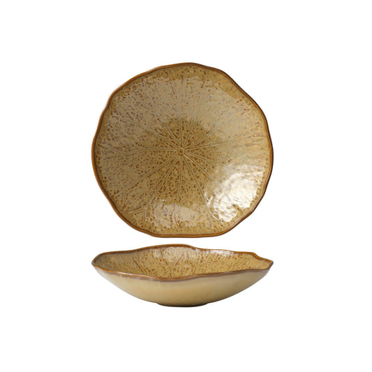 Tablekraft Fusion Lotus Deep Coupe Plate - 245mm Cinnamon , Box of 4