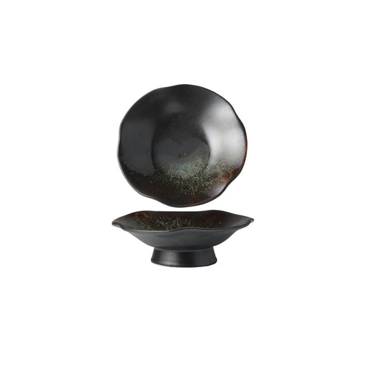 Tablekraft Fusion Pedestal Plate - 205x66mm, Patina , Box of 4