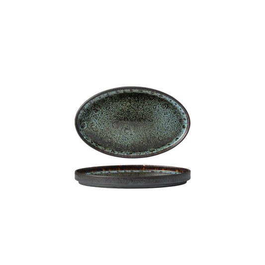 Tablekraft Fusion Oval Plate - 264x164mm, Patina , Box of 4