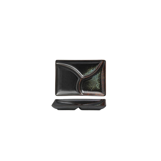 Tablekraft Fusion 3 Compartment Dip Dish 180x130mm, Patina, Box of 6