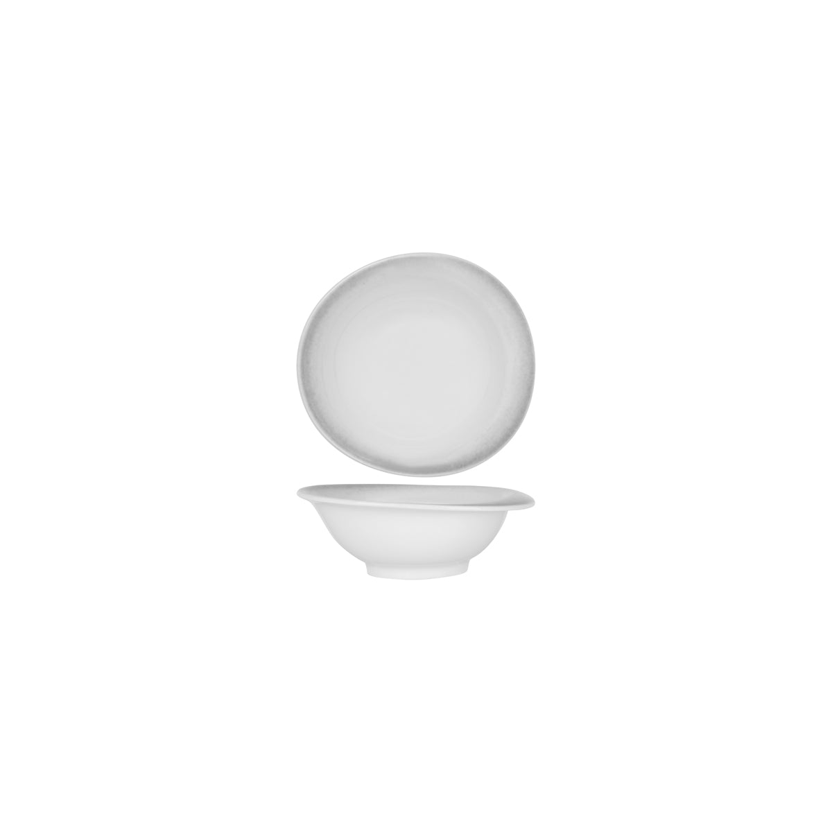 Tablekraft Bistro Organic Deep Bowl 165x153mm Frosted Steel (Box of 6) - Kitchenly
