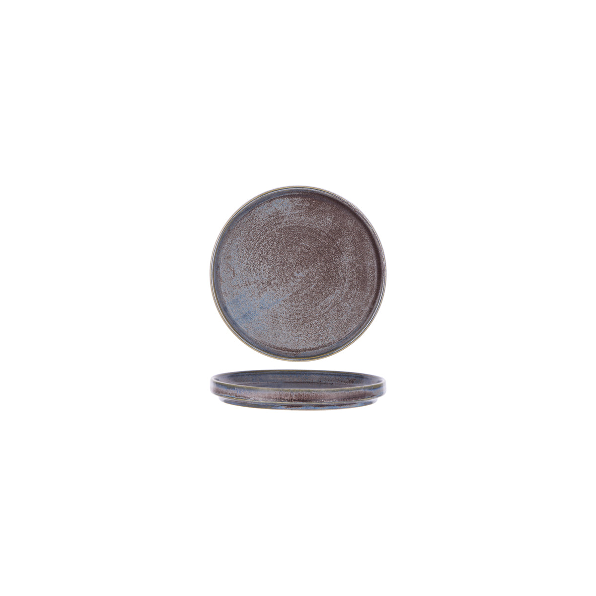 Tablekraft Urban Greystone Blue Round Rim Plate 170x22mm (Box of 6) - Kitchenly