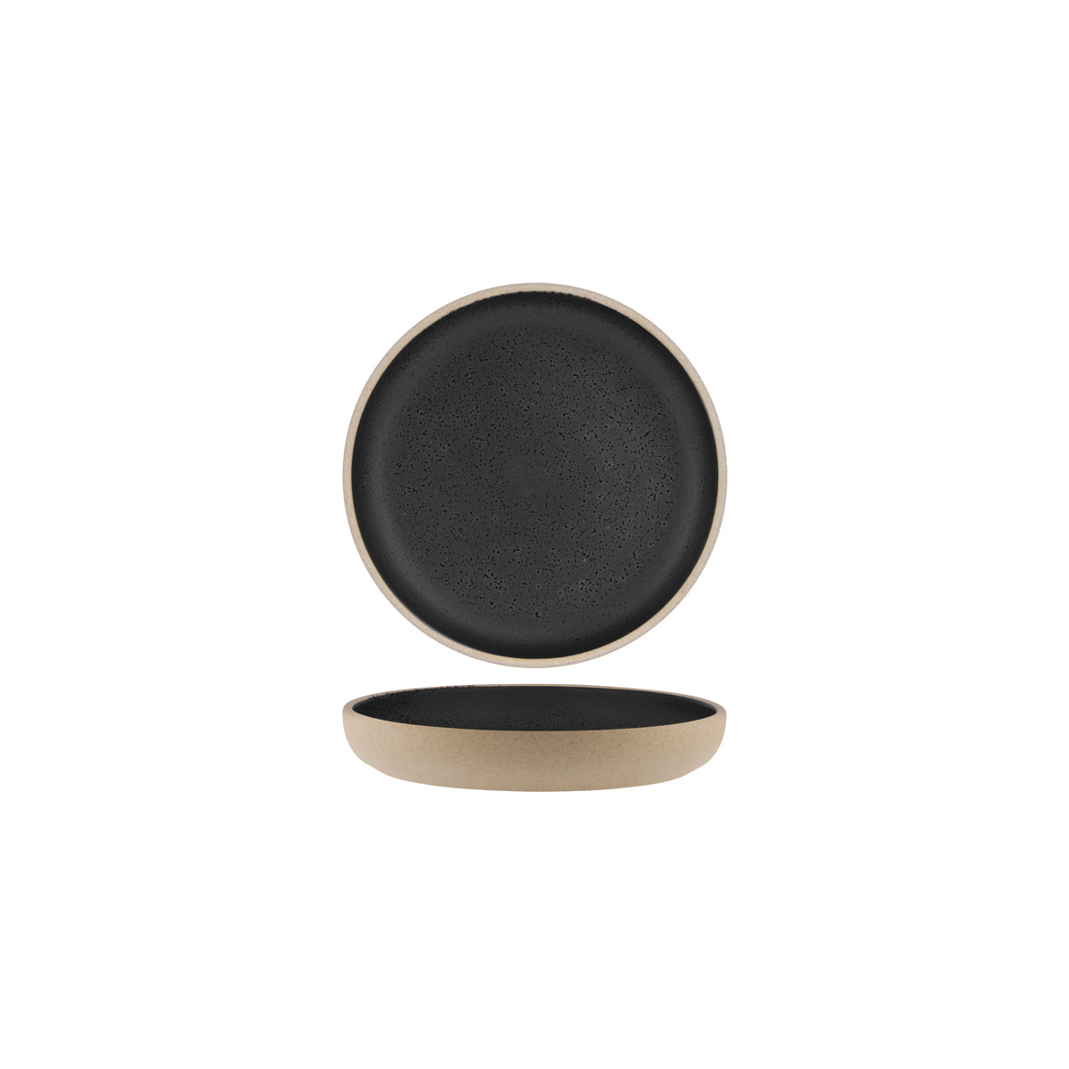 Tablekraft Soho Speckle Black Round Deep Coupe Plate 175x28mm (Box of 6) - Kitchenly
