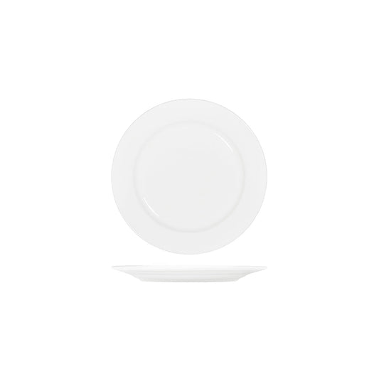 Tablekraft Core White Round Plate Rim Shape 225mm (Box of 4) - Kitchenly