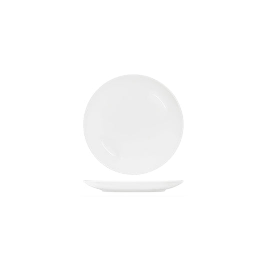 Tablekraft Core White Round Plate Coupe Shape 200mm (Box of 6) - Kitchenly