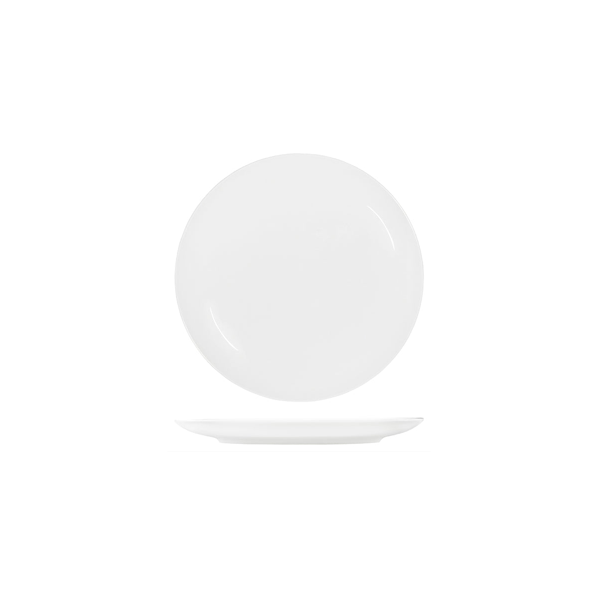 Tablekraft Core White Round Plate Coupe Shape 225mm (Box of 6) - Kitchenly