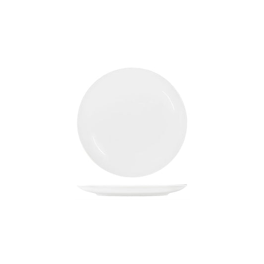 Tablekraft Core White Round Plate Coupe Shape 225mm (Box of 6) - Kitchenly
