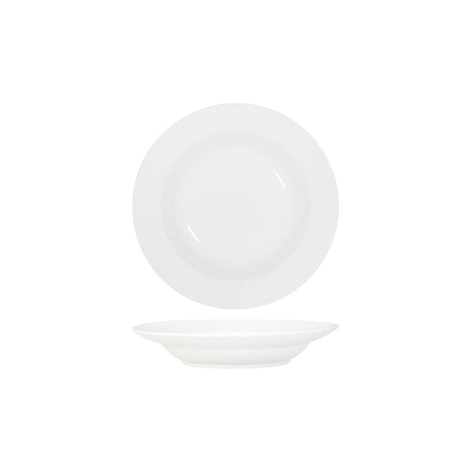 Tablekraft Core White Pasta/Soup Bowl Deep 250x45mm Rim Shape (Box of 4) - Kitchenly
