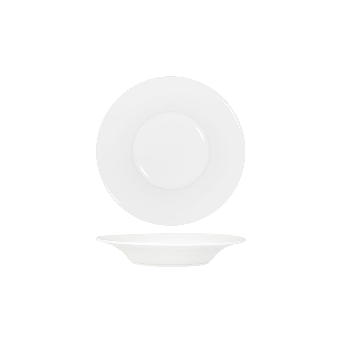 Tablekraft Core White Pasta Plate Angled Flare Rim 260x43mm (Box of 3) - Kitchenly