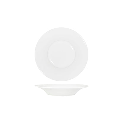 Tablekraft Core White Pasta Plate Angled Flare Rim 260x43mm (Box of 3) - Kitchenly