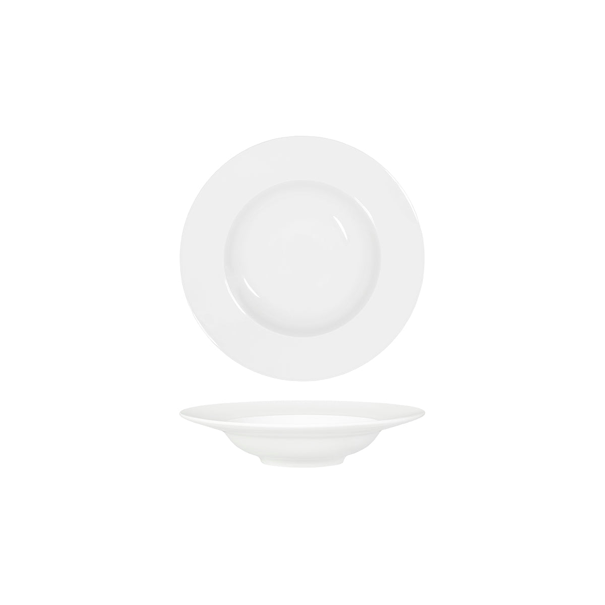 Tablekraft Core White Pasta Plate Wide Rim 225x48mm (Box of 4) - Kitchenly