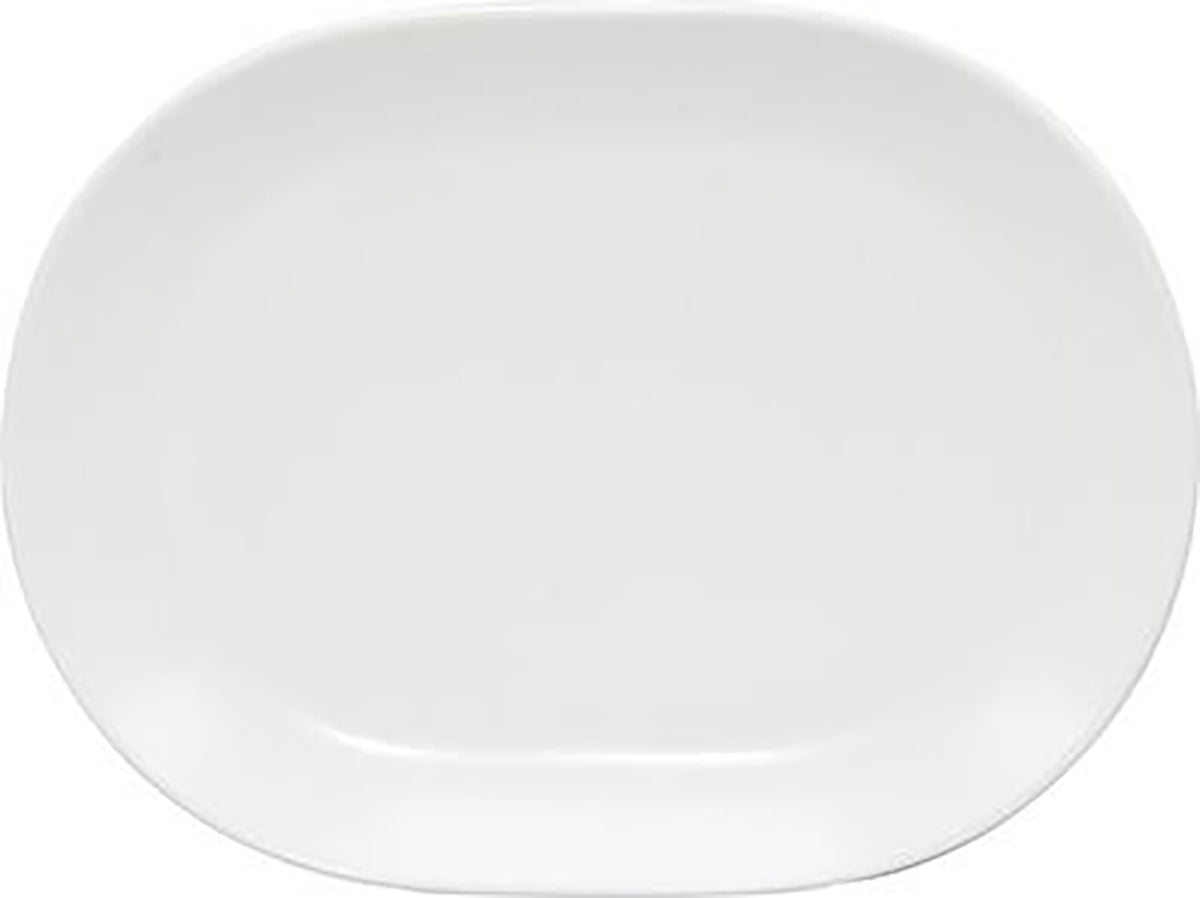 Patra Porcelain Aura Matt White Rimmed Oval Platter - 207x155mm, Box of 6